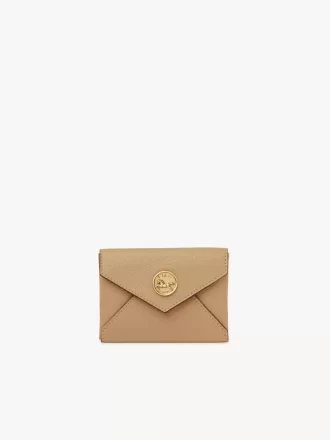 Porte-cartes enveloppe en cuir grainé