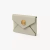 Porte-cartes enveloppe en cuir grainé