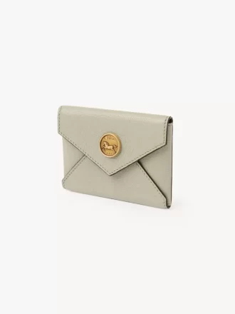 Porte-cartes enveloppe en cuir grainé