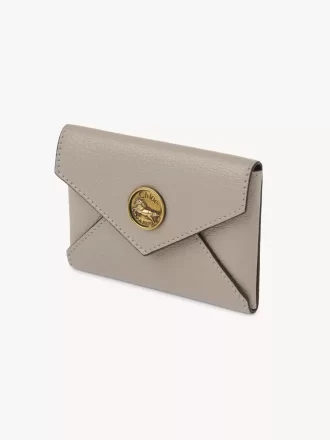 Porte-cartes enveloppe en cuir grainé