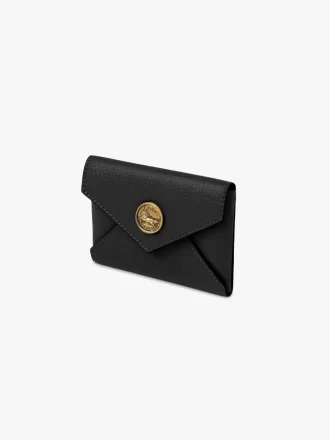 Porte-cartes enveloppe en cuir grainé