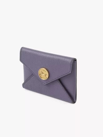 Porte-cartes enveloppe en cuir grainé
