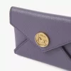 Porte-cartes enveloppe en cuir grainé