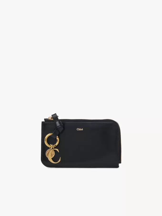 Porte-monnaie Alphabet en cuir brillant Porte-monnaie Alphabet en cuir brillant