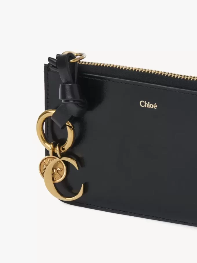 Porte-monnaie Alphabet en cuir brillant Porte-monnaie Alphabet en cuir brillant