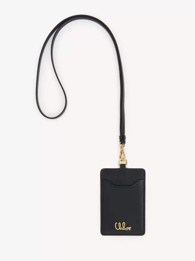 Porte-passeport Chloé Iconic en cuir grainé
