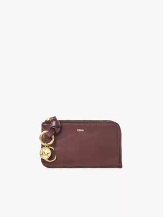 Portefeuille alphabet en cuir brillant