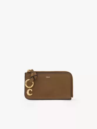 Portefeuille alphabet en cuir brillant