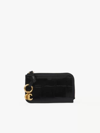 Portefeuille Alphabet en cuir effet croco