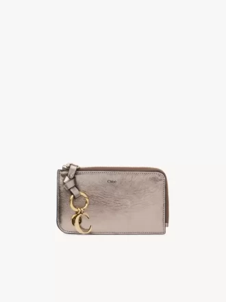 Portefeuille Alphabet en cuir métallisé