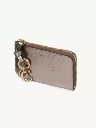 Portefeuille Alphabet en cuir métallisé