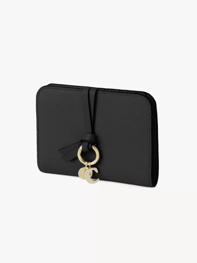 Portefeuille à deux volets Alphabet en cuir grainé Portefeuille à deux volets Alphabet en cuir grainé