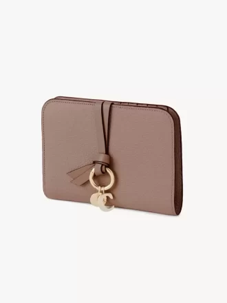 Portefeuille à deux volets Alphabet en cuir grainé