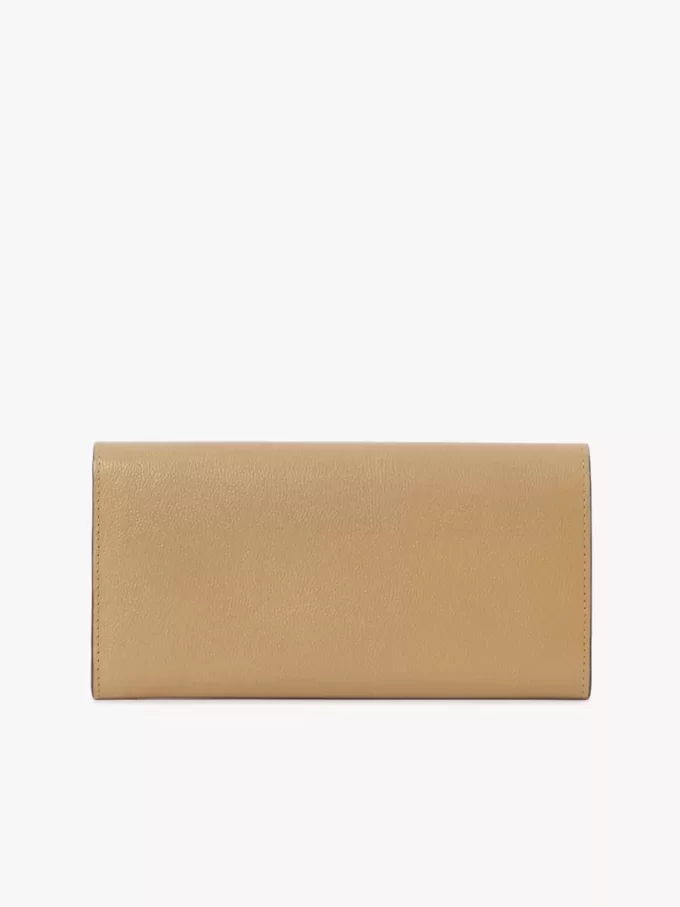 Portefeuille long à rabat Chloé Charms en cuir grainé Portefeuille long à rabat Chloé Charms en cuir grainé