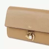 Portefeuille long à rabat Chloé Charms en cuir grainé Portefeuille long à rabat Chloé Charms en cuir grainé