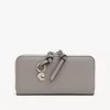 Portefeuille long zippé Alphabet en cuir grainé Portefeuille long zippé Alphabet en cuir grainé