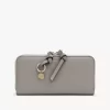 Portefeuille long zippé Alphabet en cuir grainé Portefeuille long zippé Alphabet en cuir grainé