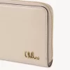 Portefeuille long zippé Chloé Iconic en cuir brillant