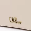 Portefeuille à rabat iconique Chloé sur chaîne en cuir brillant