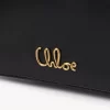 Portefeuille à rabat iconique Chloé sur chaîne en cuir brillant