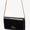 Portefeuille à rabat iconique Chloé sur chaîne en cuir verni