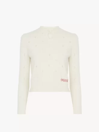 Pull ajusté en maille laine et cachemire