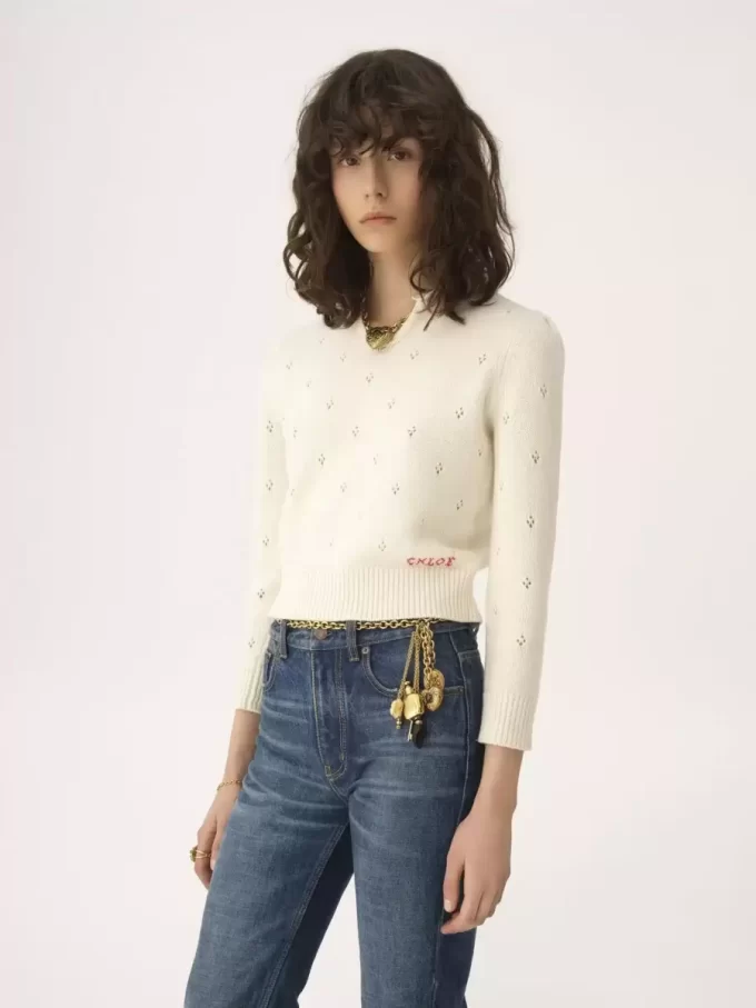 Pull ajusté en maille laine et cachemire Pull ajusté en maille laine et cachemire