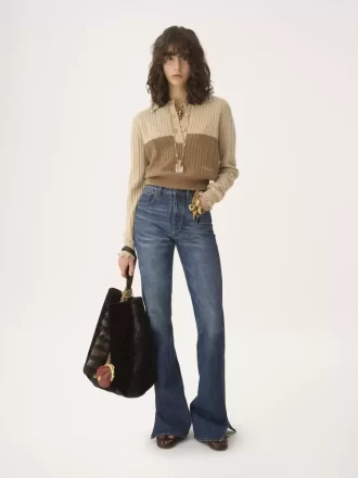 Pull col en maille laine et cachemire