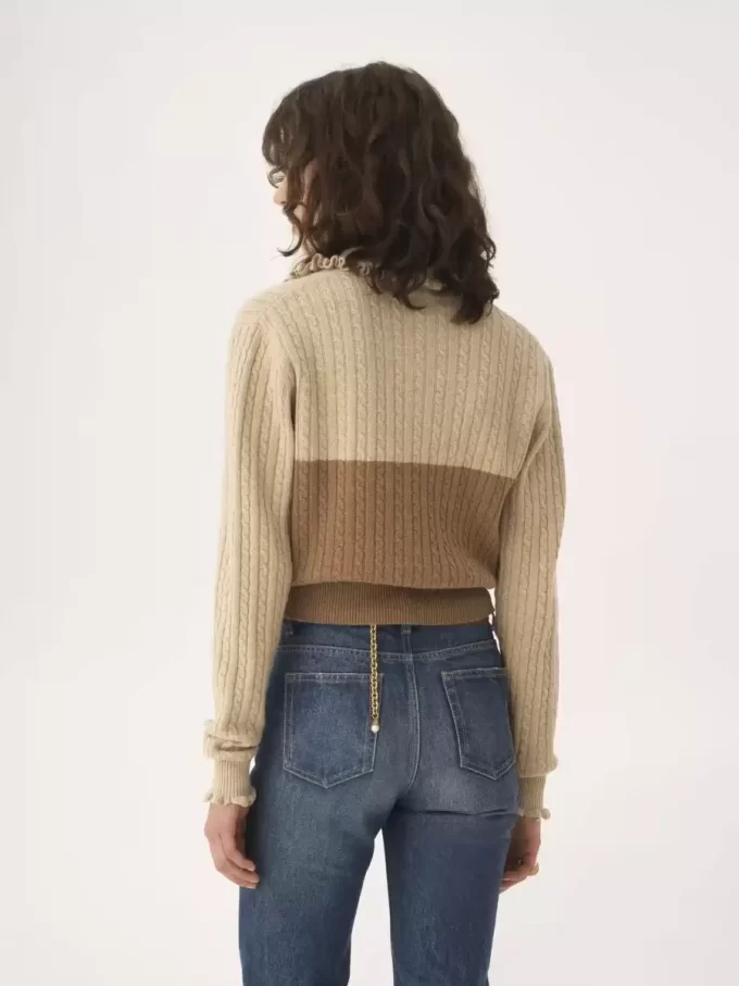Pull col en maille laine et cachemire Pull col en maille laine et cachemire