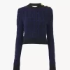 Pull col montant boxy en tricot de laine et soie Pull col montant boxy en tricot de laine et soie
