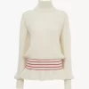 Pull col roulé oversize à logo en maille de laine et mohair Pull col roulé oversize à logo en maille de laine et mohair