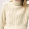 Pull col roulé oversize à logo en maille de laine et mohair Pull col roulé oversize à logo en maille de laine et mohair