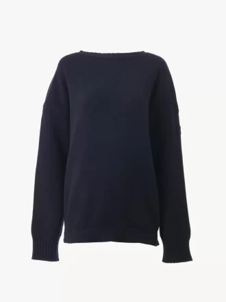 Pull logo en maille laine et cachemire