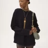 Pull logo en maille laine et cachemire Pull logo en maille laine et cachemire