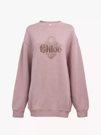 Pull logo oversize en polaire chinée