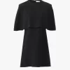Robe cape courte en crêpe de viscose Robe cape courte en crêpe de viscose