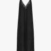 Robe longue nuisette en charmeuse de soie et dentelle