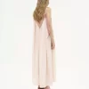 Robe longue nuisette en soie habotai et dentelle