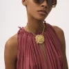 Robe longue sans manches en pongé de soie lavée Robe longue sans manches en pongé de soie lavée