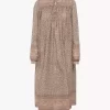 Robe tunique froncée en voile de coton