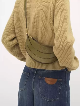 Sac banane bandoulière en cuir grainé