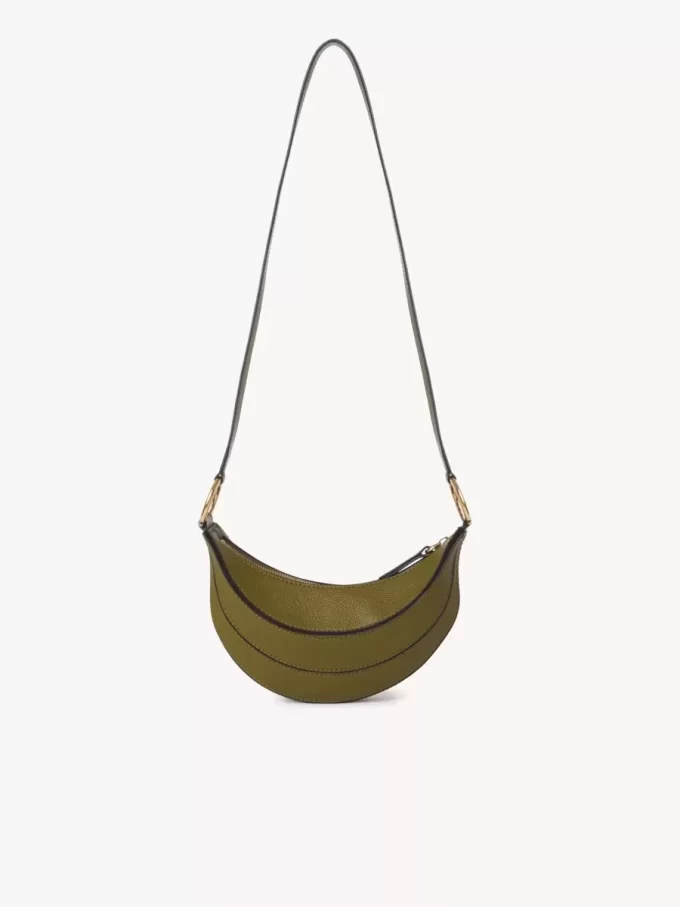 Sac banane bandoulière en cuir grainé Sac banane bandoulière en cuir grainé