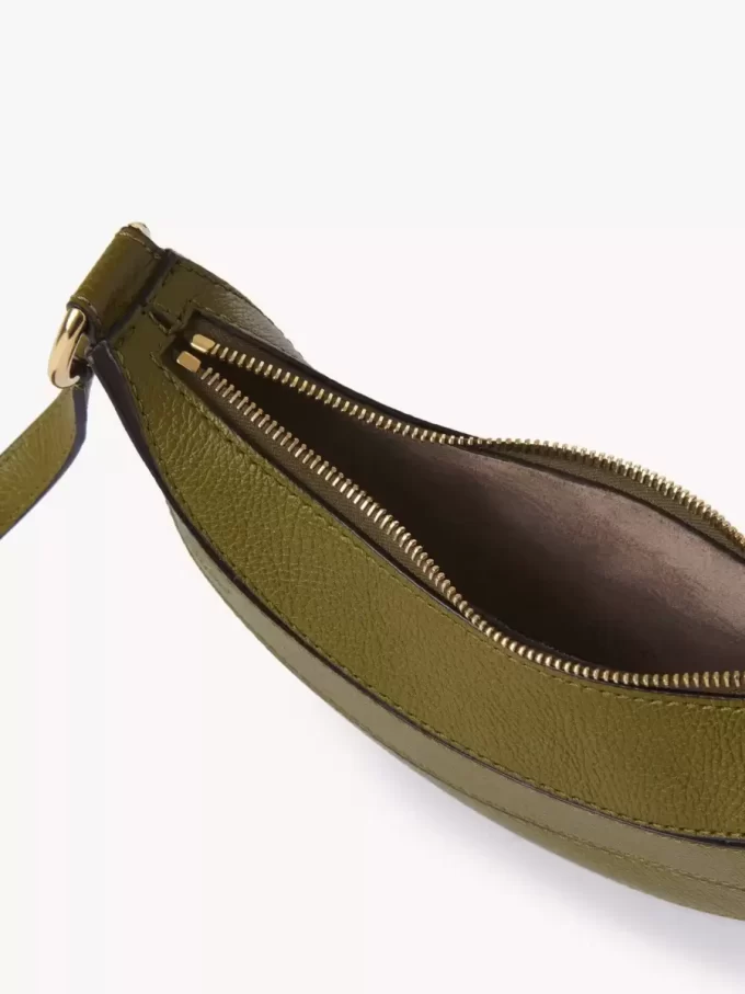 Sac banane bandoulière en cuir grainé Sac banane bandoulière en cuir grainé