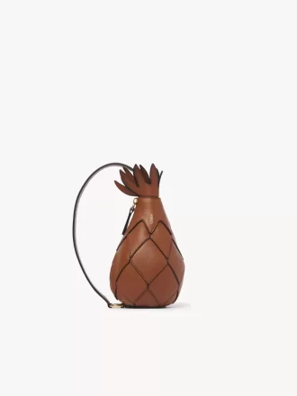 Sac bandoulière ananas en cuir grainé