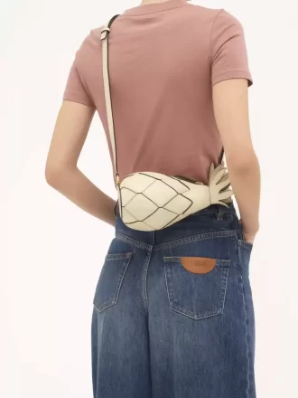 Sac bandoulière ananas en cuir grainé