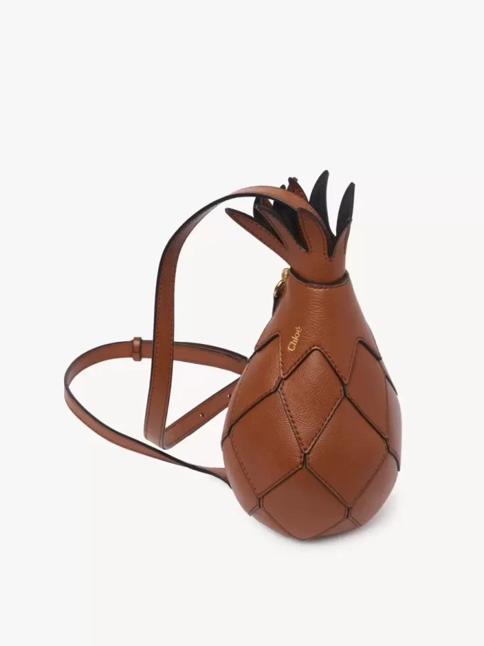 Sac bandoulière ananas en cuir grainé