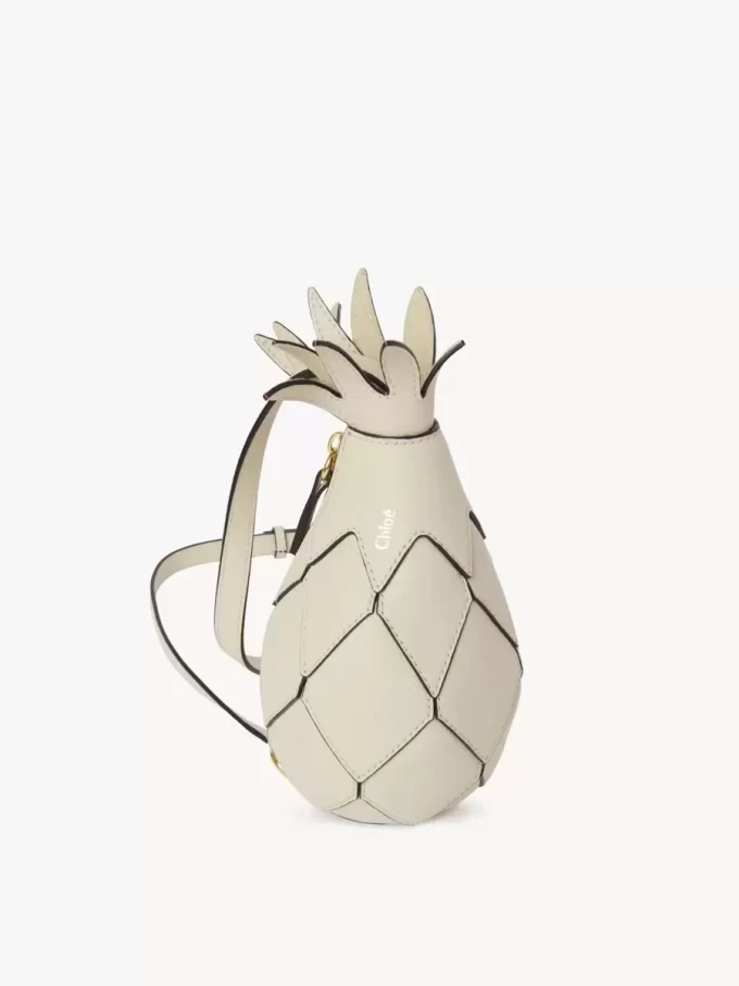 Sac bandoulière ananas en cuir grainé