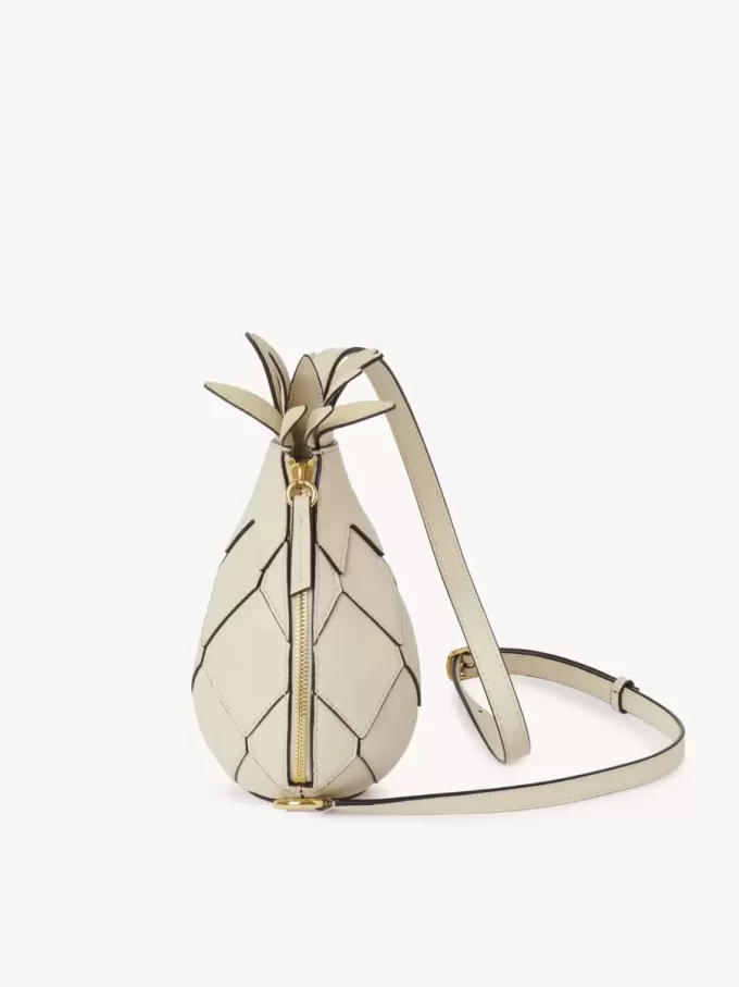 Sac bandoulière ananas en cuir grainé