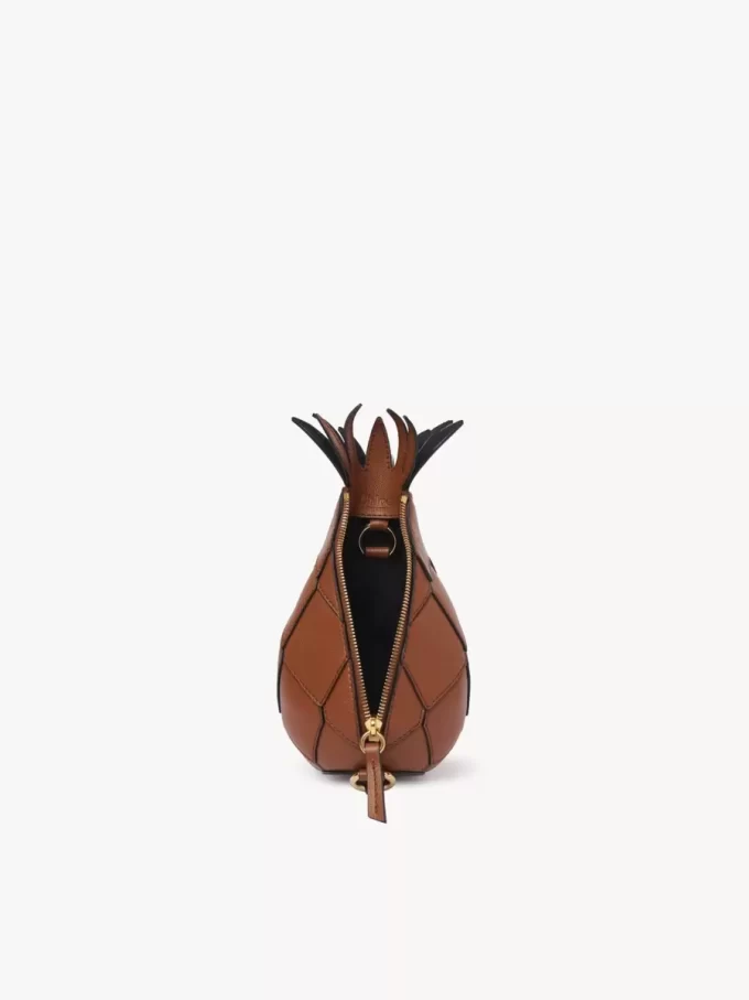Sac bandoulière ananas en cuir grainé