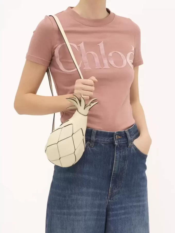 Sac bandoulière ananas en cuir grainé